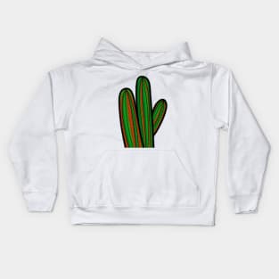 Halftone Green Cactus Kids Hoodie